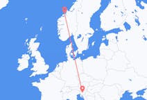 Flights from Kristiansund to Ljubljana
