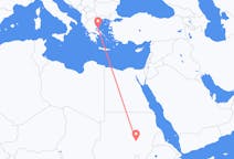 Flyg från Khartoum, Sudan till Skiáthos, Grekland
