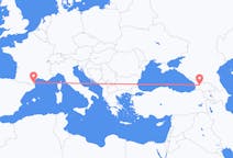 Flyreiser fra Kutaisi, Georgia til Perpignan, Frankrike