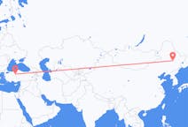 Flyrejser fra Harbin, Kina til Ankara, Tyrkiet