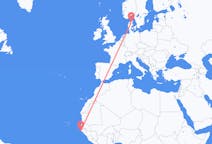 Vluchten van Cap Plinten, Senegal naar Aalborg, Denemarken