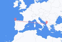 出发地 阿尔巴尼亚出发地 地拉那目的地 西班牙La Coruña的航班