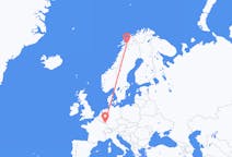 Flights from Narvik, Norway to Saarbrücken, Germany