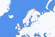 Flyg från Vadsø till London