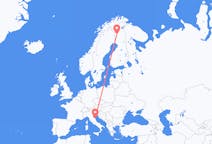 Vols depuis Kolari, Finlande pour Ancône, Italie