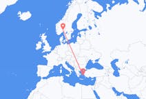 Flyrejser fra Ikaria til Oslo
