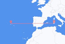 Flights from Graciosa, Portugal to Cagliari, Italy