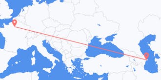 出发地 阿塞拜疆目的地 法国的航班