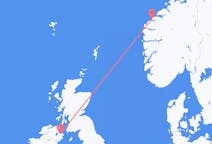 Vluchten van Ålesund, Noorwegen naar Belfast, Noord-Ierland