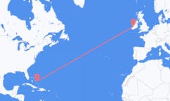 Flyrejser fra San Salvador Island, Bahamas til Shannon, County Clare, Irland