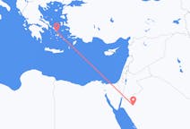Flyreiser fra Tabuk, Saudi-Arabia til Mykonos, Hellas