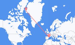 Flights from Barcelona, Spain to Qaanaaq, Greenland