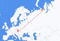 Fly fra Vorkuta til Budapest