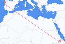 Flyg från Lalibela, Etiopien till Porto, Portugal