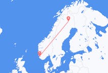 Loty z Gällivare, Szwecja do Stavanger, Norwegia