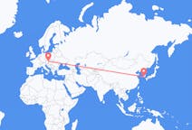 Lennot Yeosusta, Etelä-Korea Wieniin, Itävalta