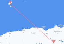 アルジェリアのから バトナ、スペインのへ イビサ島フライト