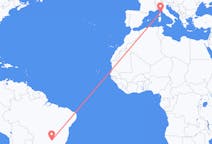 Flights from Uberaba, Brazil to Bastia, France
