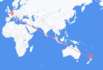出发地 新西兰出发地 陶朗加目的地 法国里昂的航班