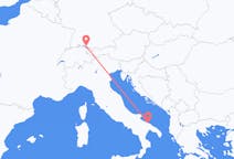 Flyrejser fra Friedrichshafen, Tyskland til Bari, Italien