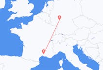 Flyg från Frankfurt, Tyskland till Nimes, Frankrike