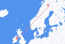Vluchten van Gällivare, Zweden naar Dublin, Ierland