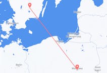 Vluchten van Warschau, Polen naar Vaxjö, Zweden