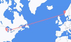 Flyrejser fra Madison til Bergen