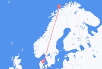 出发地 挪威从 特罗姆瑟目的地 丹麦奥胡斯的航班