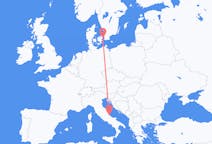 Vluchten van Kopenhagen, Denemarken naar Pescara, Italië