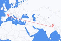 Flyg från Katmandu till Montpellier