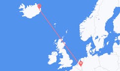 Flights from the city of Maastricht, the Netherlands to the city of Egilsstaðir, Iceland