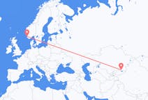 Flyg från Almaty till Stavanger