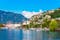 Photo of panoramic aerial view of Locarno that is a town located on the shore of Lake Maggiore in the Ticino canton in Switzerland.