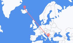 Vols de Grimsey, Islande pour Tirana, Albanie