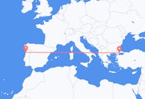 Flyrejser fra Tekirdağ, Tyrkiet til Porto, Portugal