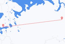 Vols depuis la ville de Noïabrsk vers la ville de Helsinki
