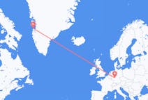 Flyreiser fra Frankfurt, Tyskland til Aasiaat, Grønland
