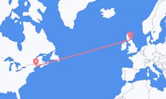 Flyreiser fra Rockland, USA til Edinburgh, Skottland