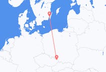 Vluchten van Kalmar, Zweden naar Ostrava, Tsjechië