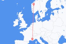 Flyrejser fra Sogndal til Toulon