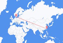 Flyg från Taipei, Taiwan till Ängelholm, Sverige