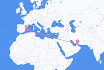 Flyrejser fra Ras al-Khaimah, De Forenede Arabiske Emirater til Ibiza, Spanien