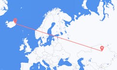 出发地 哈萨克斯坦努尔-苏丹目的地 冰岛埃伊尔斯塔济的航班