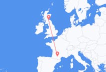 Flyrejser fra Toulouse, Frankrig til Edinburgh, Skotland