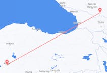 Vluchten van Vladikavkaz naar Konya