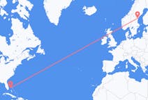 Flyrejser fra Frihavn, Bahamas til Sundsvall, Sverige