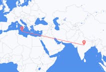 出发地 印度贾巴尔普尔目的地 马耳他瓦莱塔的航班