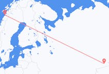 Fly fra Kurgan, Kurgan Oblast til Bodø