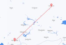 Lennot Gaziantepista, Turkki Erzurumiin, Turkki